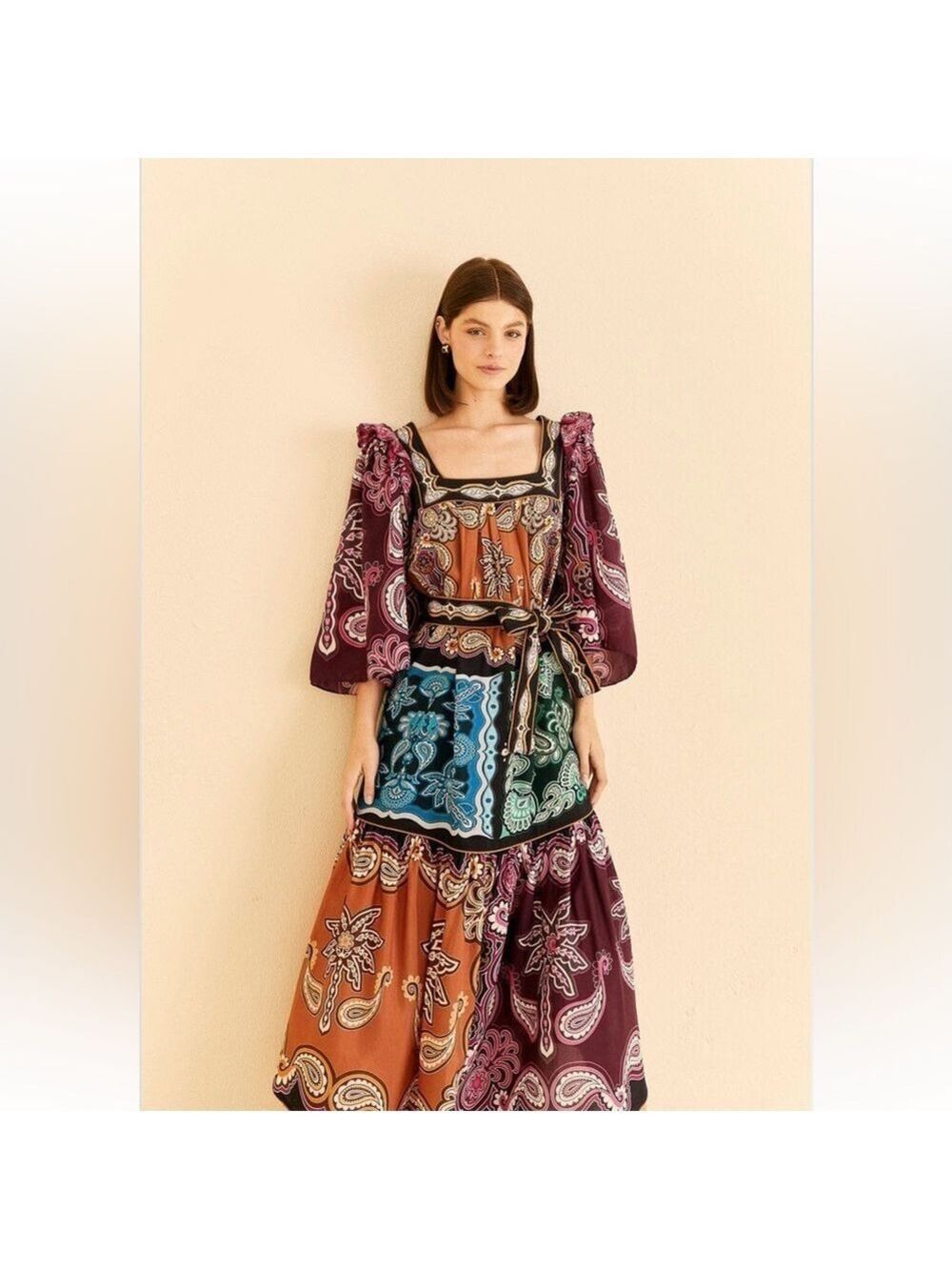 Farm Rio Multicolor Sweet Mermaids Midi Dress - Picture 2 of 10